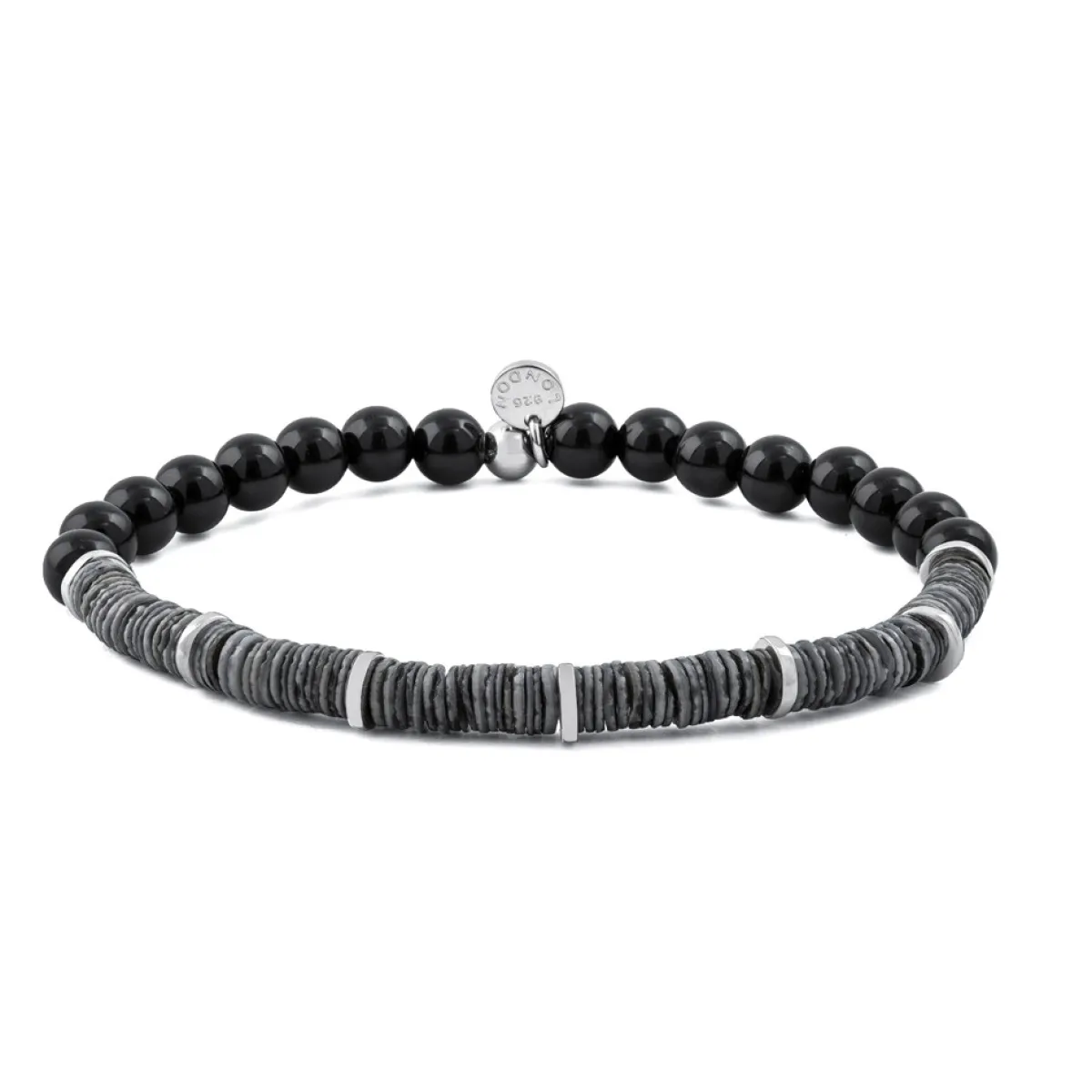 Tomfoolery Unisex Abyss Shell & Onyx Bracelet Online