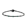 Tomfoolery Unisex Emerald Macramé Lusso Dotted Silver Bracelet Hot