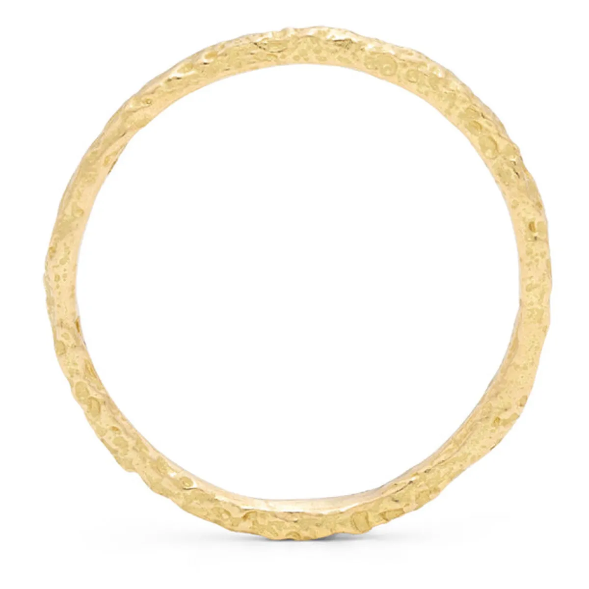 Tomfoolery Urchin Skinny Textured 18ct Yellow Gold Wedding Band Discount