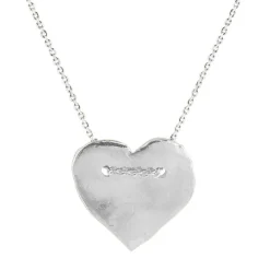Tomfoolery Valentina Silver Heart Necklace Clearance