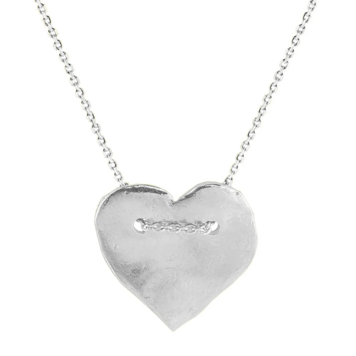 Tomfoolery Valentina Silver Heart Necklace Clearance