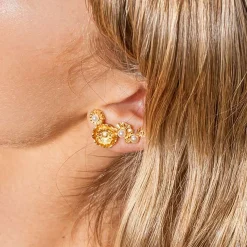 Tomfoolery Venus Meadow Cluster Pearl Earrings New