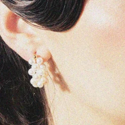Tomfoolery Venus Shapeshifter Pearl Cluster Hoops Sale