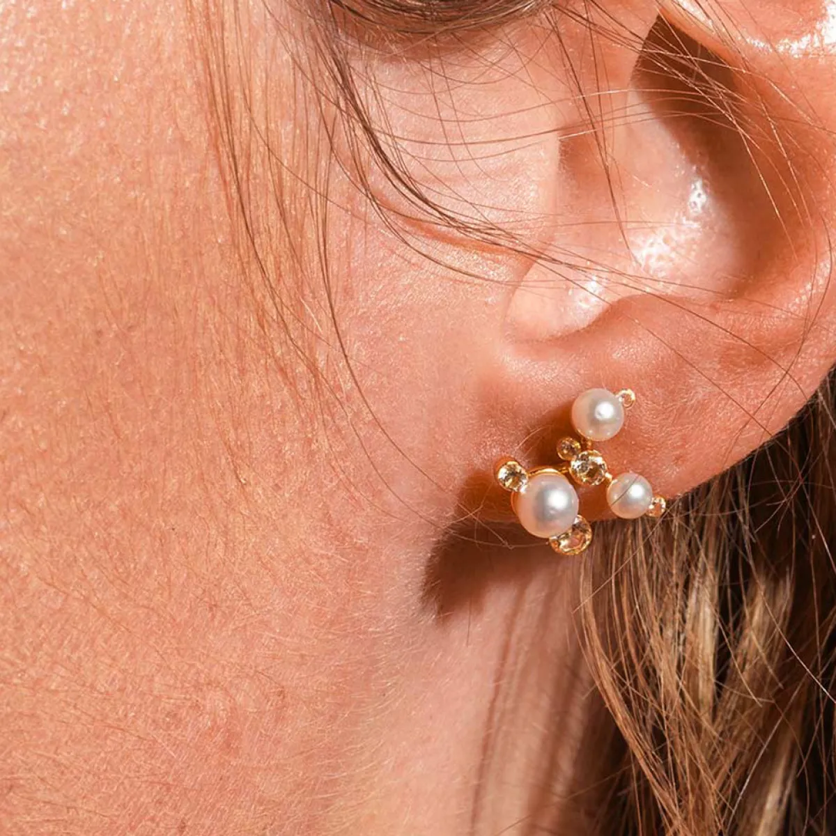 Tomfoolery Venus Trinity Pearl Earrings Best