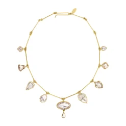 Tomfoolery Vintage Crystal Charm Necklace Fashion