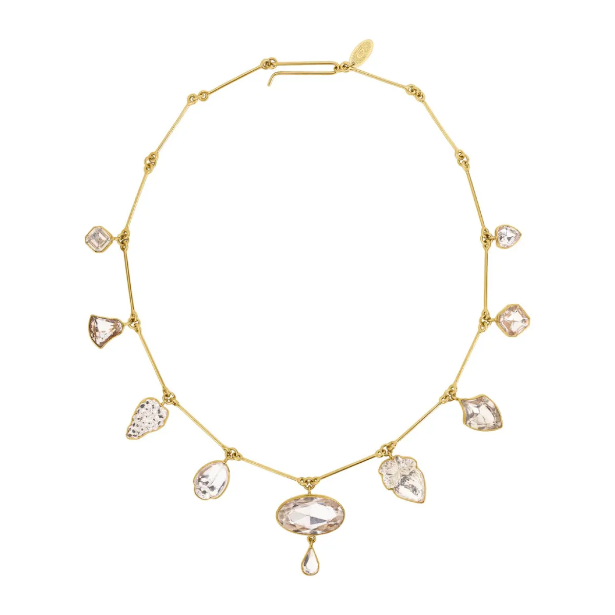 Tomfoolery Vintage Crystal Charm Necklace Fashion