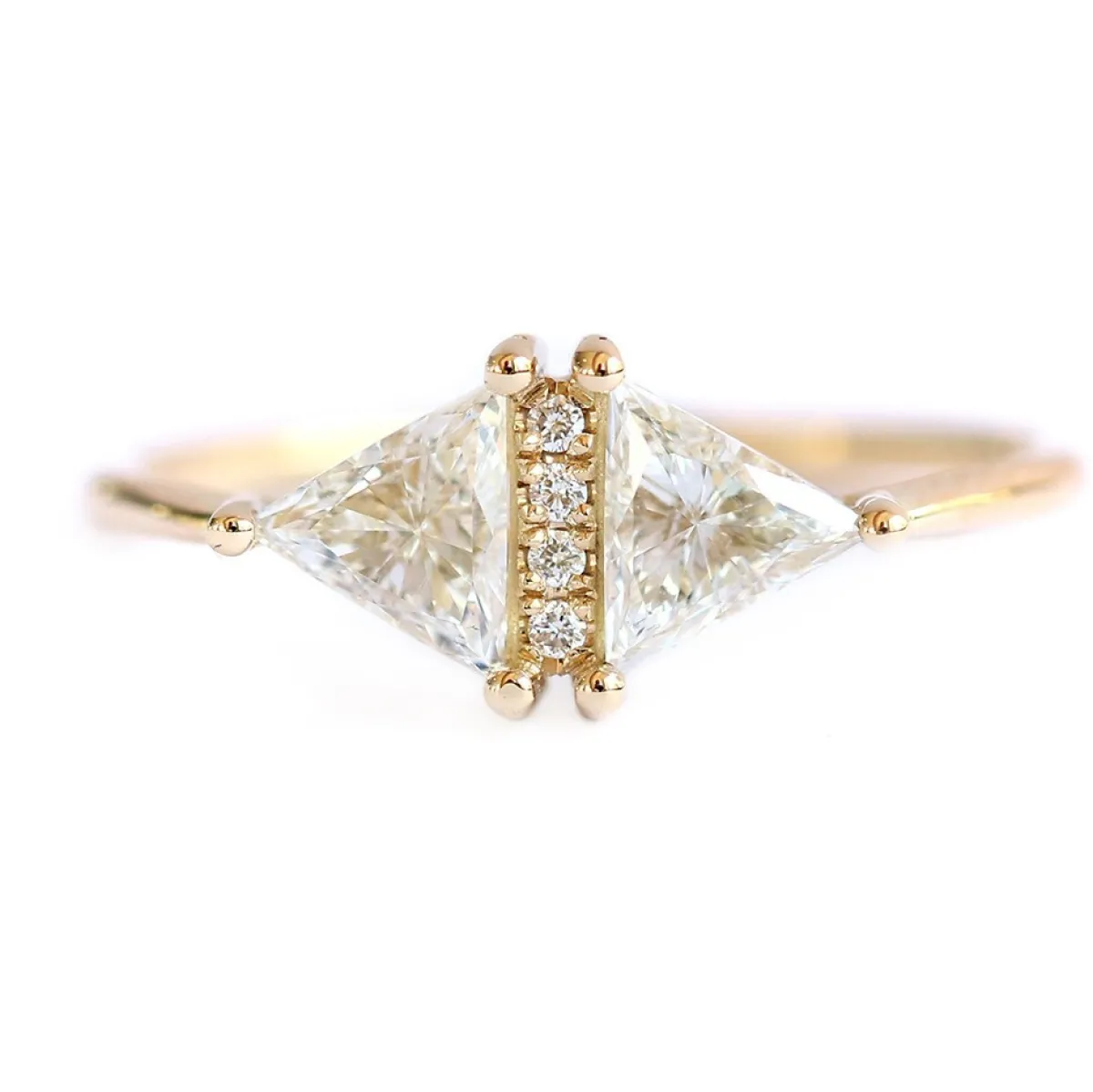 Tomfoolery Vintage Diamond Triangle Ring Sale