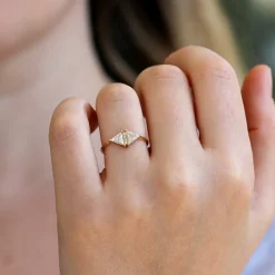 Tomfoolery Vintage Diamond Triangle Ring Sale