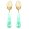 Tomfoolery Violet Resin Earrings in Menthol Clearance