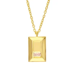Tomfoolery VORA Baguette Facet Gold Pendant Fashion
