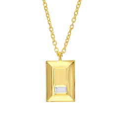 Tomfoolery VORA Baguette Facet Gold Pendant Fashion