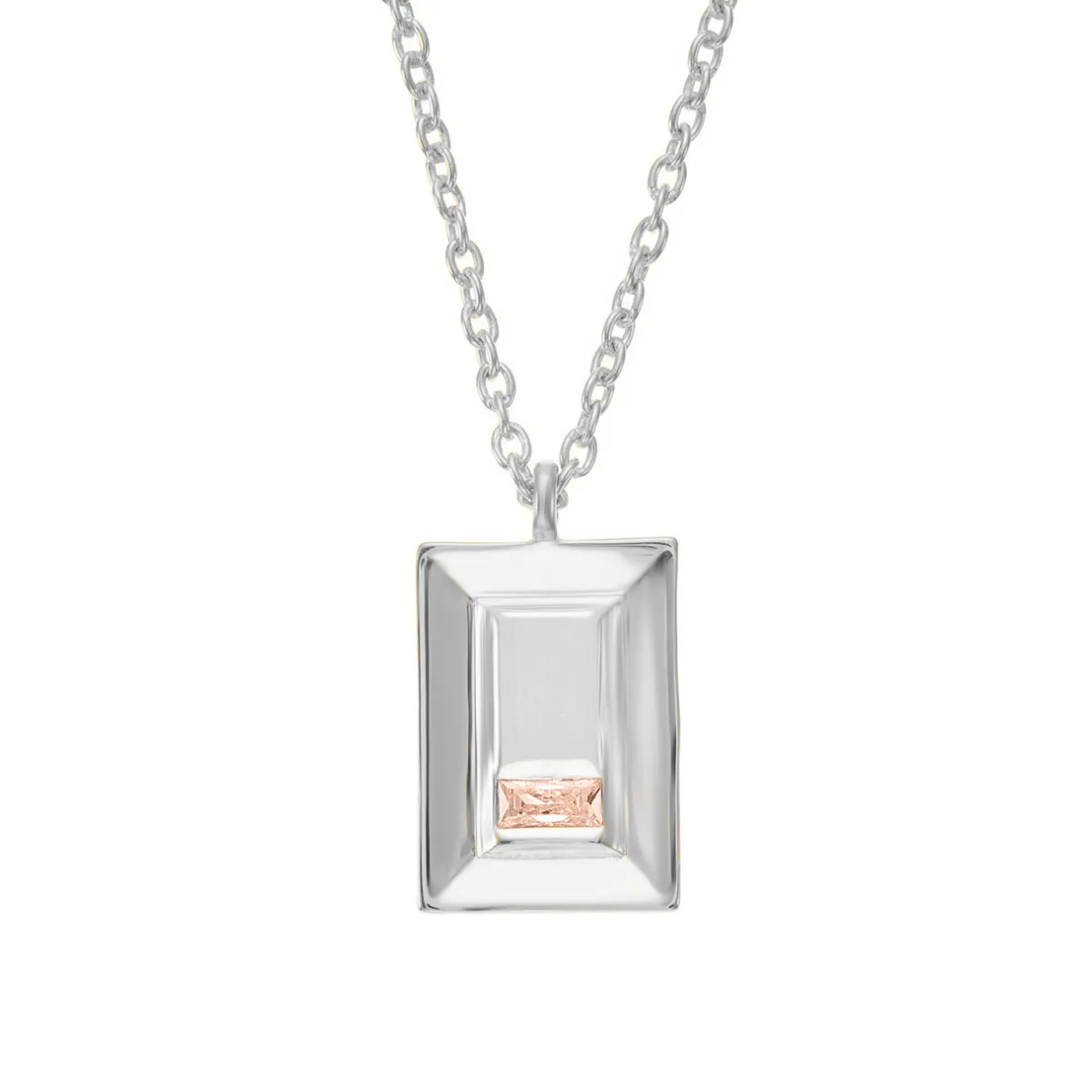 Tomfoolery VORA Baguette Facet Silver Pendant Online