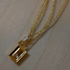 Tomfoolery VORA Baguette Facet Silver Pendant Online