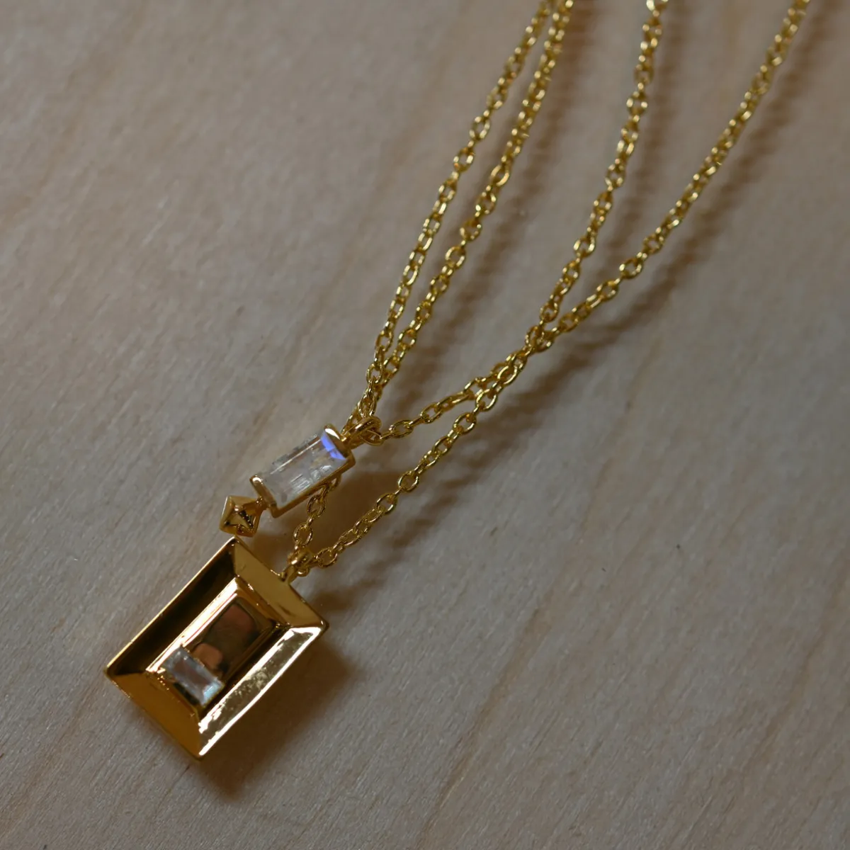 Tomfoolery VORA Baguette Facet Silver Pendant Online