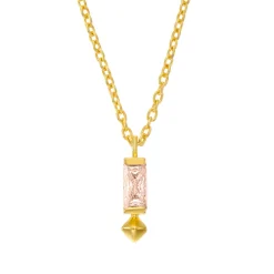 Tomfoolery VORA Baguette Gem Gold Pendant Fashion