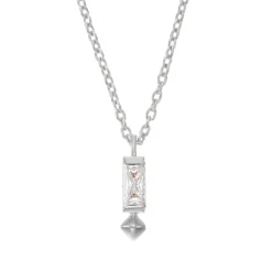 Tomfoolery VORA Baguette Gem Silver Pendant Fashion