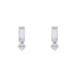 Tomfoolery VORA Baguette Gem Silver Studs Online