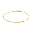 Tomfoolery VORA Three Baguette Gem Gold Bracelet Hot