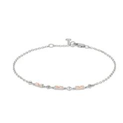 Tomfoolery VORA Three Baguette Gem Silver Bracelet Outlet
