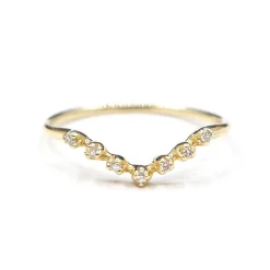 Tomfoolery V-Shape Seven Diamond Ring Sale