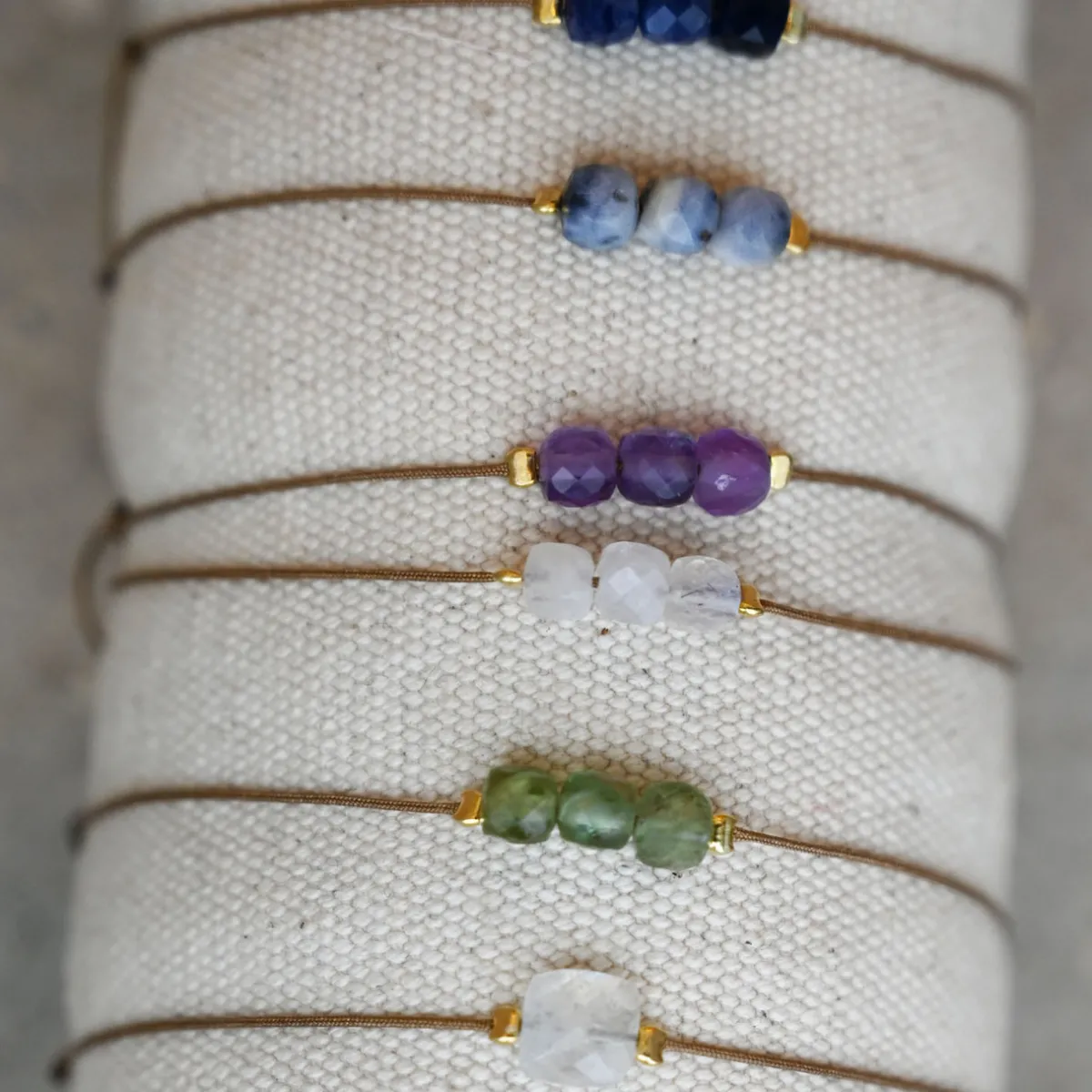 Tomfoolery Warm Triple Gemstone Bracelet Discount