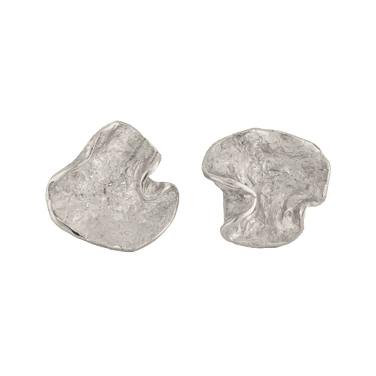 Tomfoolery Wave Studs Silver Fashion