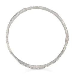 Tomfoolery Wave Textured Silver Bangle Best