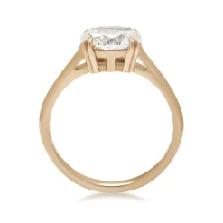 Tomfoolery White Diamond Bea East/West Solitaire Ring Fashion