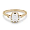 Tomfoolery White Diamond Bea Three Stone Ring Fashion