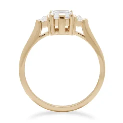 Tomfoolery White Diamond Bea Three Stone Ring Fashion