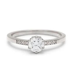 Tomfoolery White Diamond Hazeline Solitaire Ring Sale