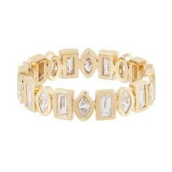 Tomfoolery White Diamond Marquise & Baguette Eternity Ring Fashion