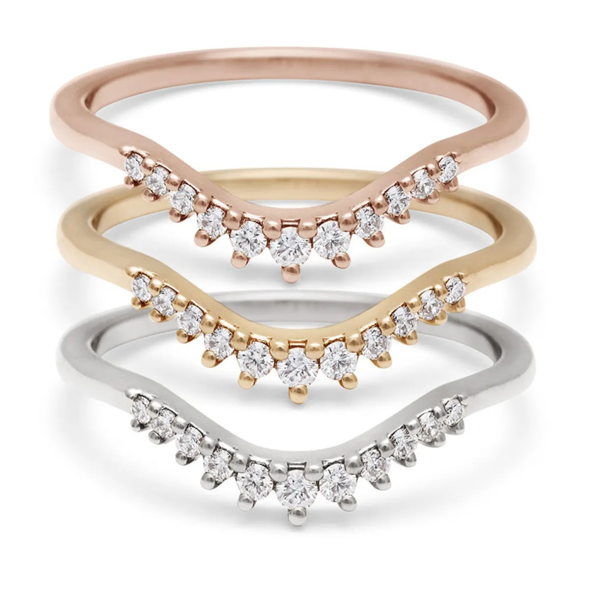 Tomfoolery White Diamond Starlight Tiara Curve Band Clearance