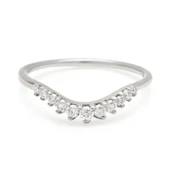 Tomfoolery White Diamond Tiara Curve Band Discount