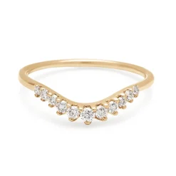 Tomfoolery White Diamond Tiara Curve Band Discount