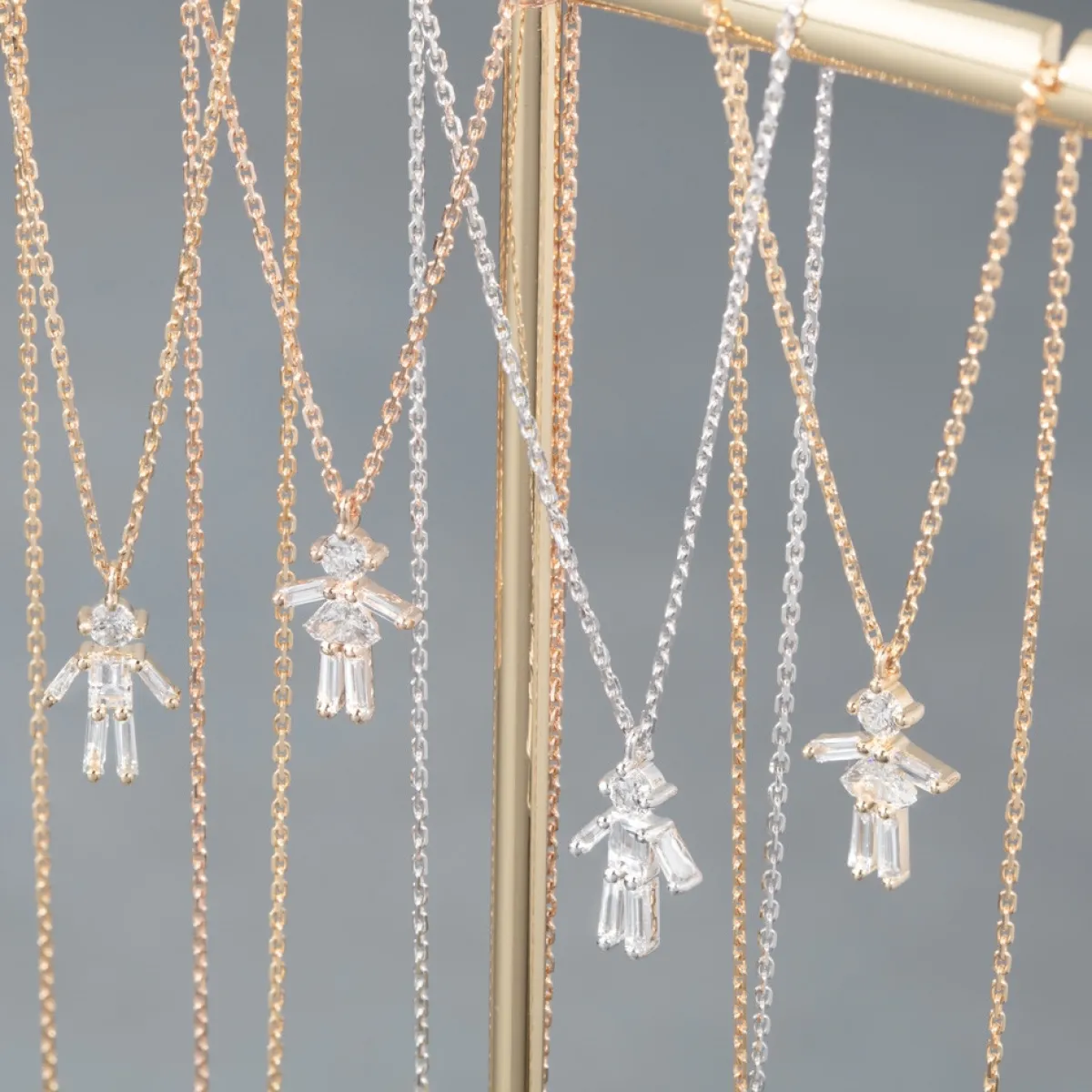 Tomfoolery White Gold & Diamond Girl Pendant Fashion