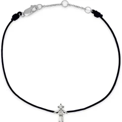 Tomfoolery White Gold & Diamond Girl Thread Bracelet Sale