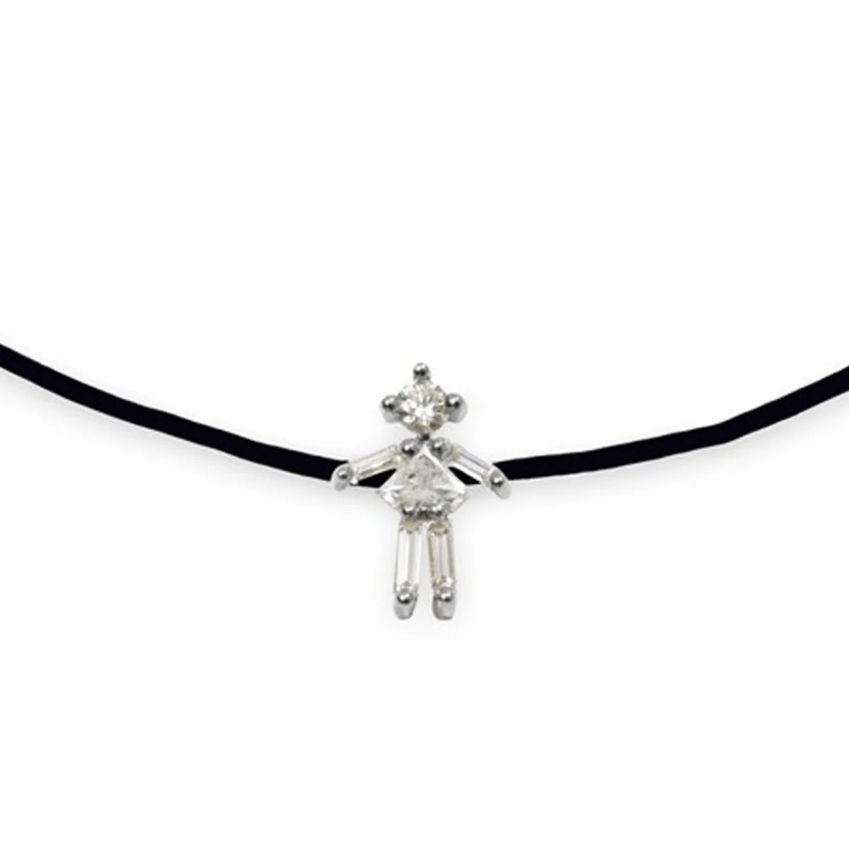 Tomfoolery White Gold & Diamond Girl Thread Bracelet Sale
