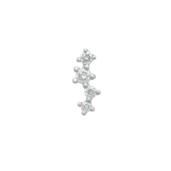Tomfoolery White Gold & Diamond Scatter Linear Studs Best