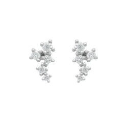 Tomfoolery White Gold & Diamond Scatter Cluster Studs Outlet