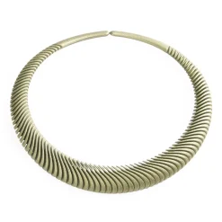 Tomfoolery White Gold Metallic Bern Necklace Outlet