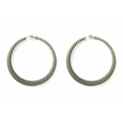 Tomfoolery White Gold Metallic Bern 2 Hoops Discount