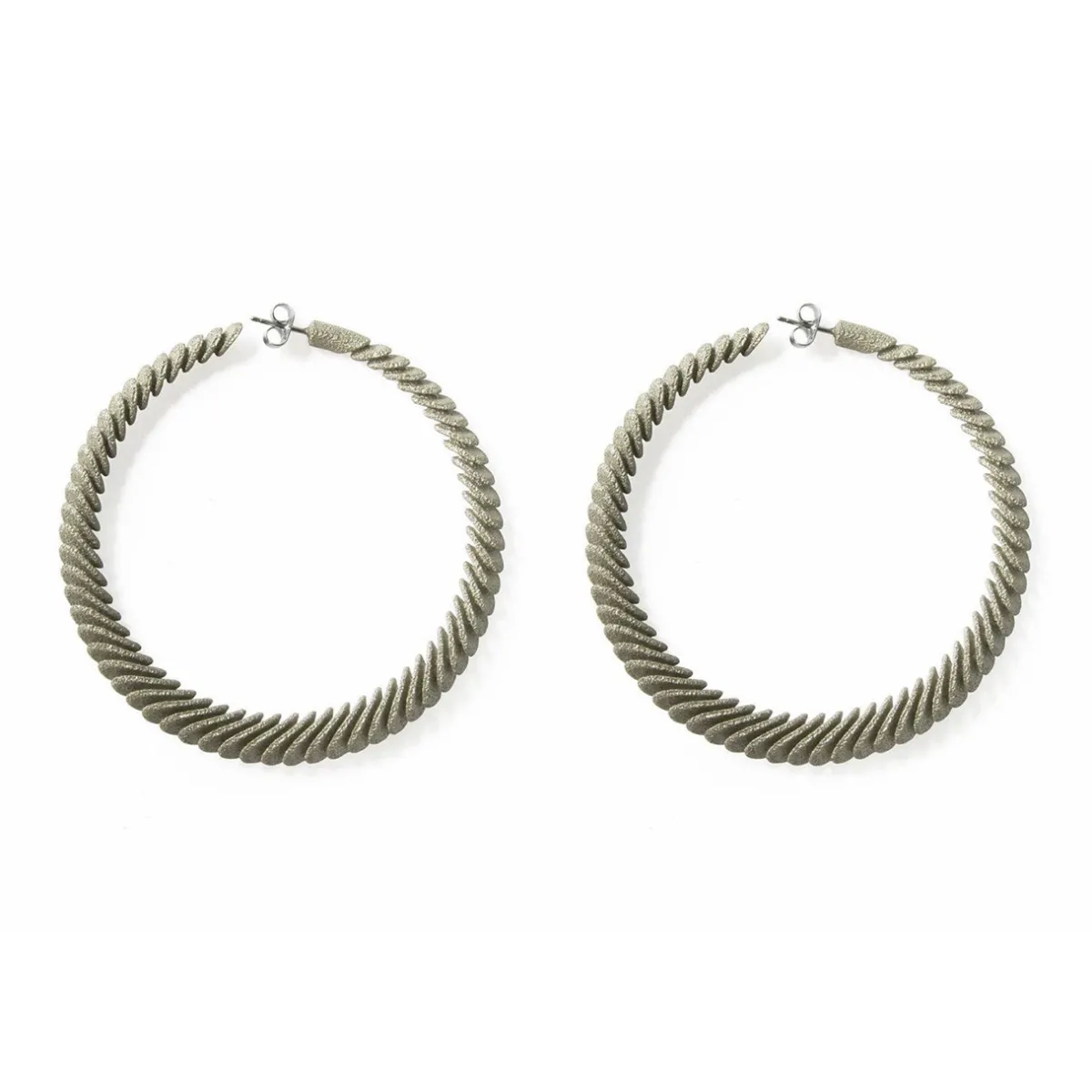 Tomfoolery White Gold Metallic Bern 2 Hoops Discount