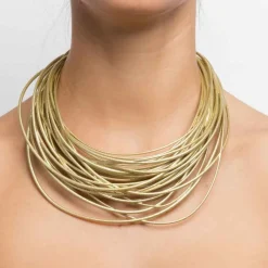 Tomfoolery White Gold Metallic Theia Necklace Outlet