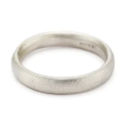 Tomfoolery White Gold Oval Section 4mm Wedding Band Best