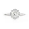 Tomfoolery White Gold Round Diamond Fleur Ring Sale