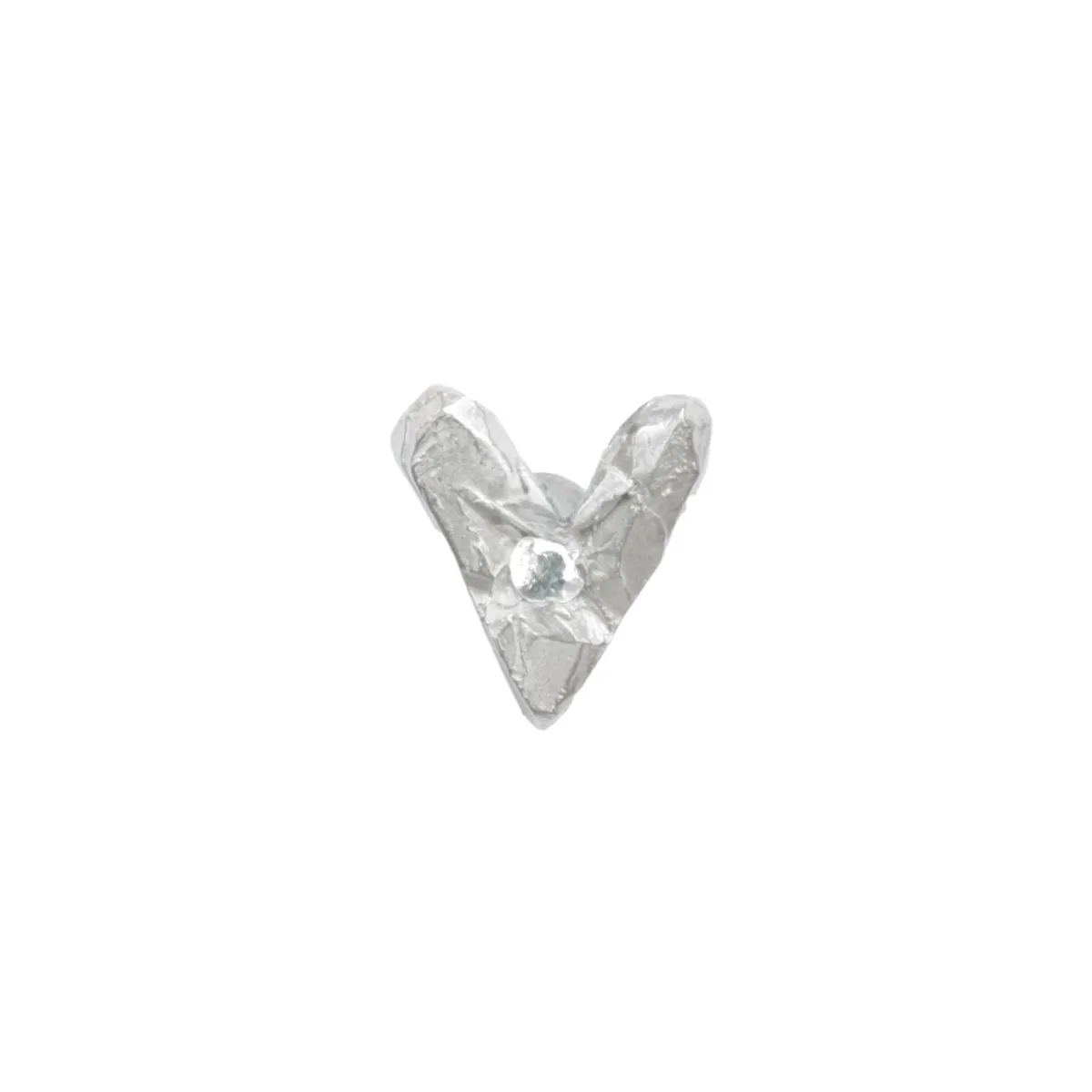 Tomfoolery White Sapphire Heart Stud Best