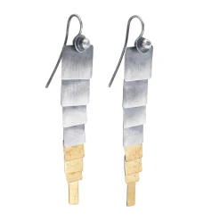 Tomfoolery White Topaz Slim Pivot Drop Earrings Fashion