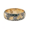 Tomfoolery Wide Blue Diamond Nature Wedding Band New