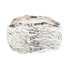 Tomfoolery Wide Chunky Silver Plane Ring Online